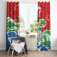 Equatorial Guinea Independence Day Window Curtain Coat Of Arms With Map - Wonder Print Shop
