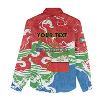 Personalized Equatorial Guinea Independence Day Women Casual Shirt Coat Of Arms With Map - Wonder Print Shop