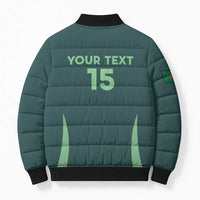 Custom Algeria Football Bomber Puffer Jacket Come On Greens - Wonder Print Shop