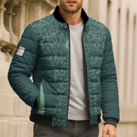 Custom Algeria Football Bomber Puffer Jacket Come On Greens - Wonder Print Shop