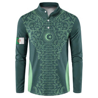 Custom Algeria Football Button Sweatshirt Come On Greens - Wonder Print Shop