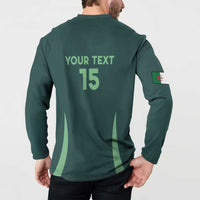 Custom Algeria Football Button Sweatshirt Come On Greens - Wonder Print Shop