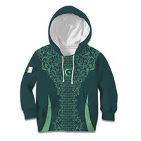 Custom Algeria Football Kid Hoodie Come On Greens - Wonder Print Shop