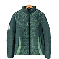 Custom Algeria Football Padded Jacket Come On Greens - Wonder Print Shop