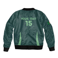 Custom Algeria Football Sleeve Zip Bomber Jacket Come On Greens - Wonder Print Shop