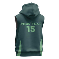 Custom Algeria Football Sleeveless Zip Hoodie Come On Greens - Wonder Print Shop