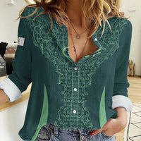 Custom Algeria Football Women Casual Shirt Come On Greens - Wonder Print Shop