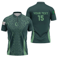 Custom Algeria Football Zipper Polo Shirt Come On Greens - Wonder Print Shop