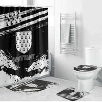 Brittany Bathroom Set Coat Of Arms With Triskelion - Grunge Style - Wonder Print Shop