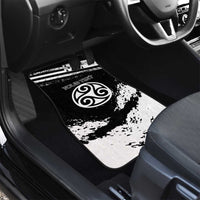 Brittany Car Mats Coat Of Arms With Triskelion - Grunge Style - Wonder Print Shop