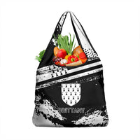 Brittany Grocery Bag Coat Of Arms With Triskelion - Grunge Style - Wonder Print Shop