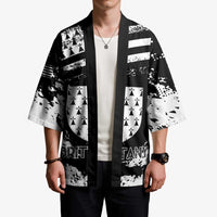 Personalized Brittany Kimono Coat Of Arms With Triskelion - Grunge Style - Wonder Print Shop