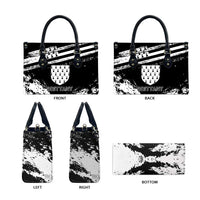 Brittany Leather Bag Coat Of Arms With Triskelion - Grunge Style - Wonder Print Shop