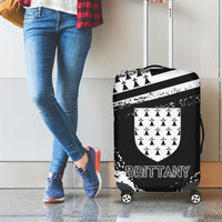 Brittany Luggage Cover Coat Of Arms With Triskelion - Grunge Style - Wonder Print Shop