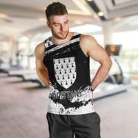 Personalized Brittany Men Tank Top Coat Of Arms With Triskelion - Grunge Style - Wonder Print Shop