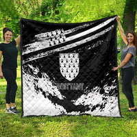 Brittany Quilt Coat Of Arms With Triskelion - Grunge Style - Wonder Print Shop