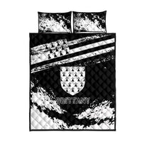 Brittany Quilt Bed Set Coat Of Arms With Triskelion - Grunge Style - Wonder Print Shop