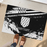 Brittany Rubber Doormat Coat Of Arms With Triskelion - Grunge Style - Wonder Print Shop