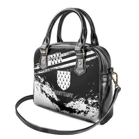 Brittany Shoulder Handbag Coat Of Arms With Triskelion - Grunge Style - Wonder Print Shop