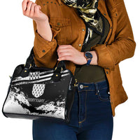 Brittany Shoulder Handbag Coat Of Arms With Triskelion - Grunge Style - Wonder Print Shop