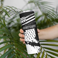 Personalized Brittany Skinny Tumbler Coat Of Arms With Triskelion - Grunge Style - Wonder Print Shop