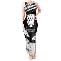 Personalized Brittany Tank Maxi Dress Coat Of Arms With Triskelion - Grunge Style - Wonder Print Shop