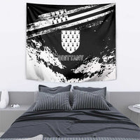 Brittany Tapestry Coat Of Arms With Triskelion - Grunge Style - Wonder Print Shop