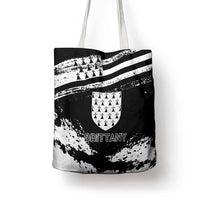 Brittany Tote Bag Coat Of Arms With Triskelion - Grunge Style - Wonder Print Shop