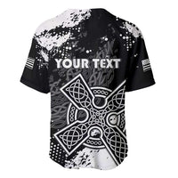 Personalized Brittany Celtic Cross Baseball Jersey With Celtic Knotwork - Wonder Print Shop
