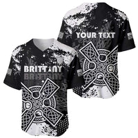 Personalized Brittany Celtic Cross Baseball Jersey With Celtic Knotwork - Wonder Print Shop