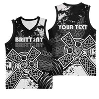 Personalized Brittany Celtic Cross Basketball Jersey With Celtic Knotwork - Wonder Print Shop