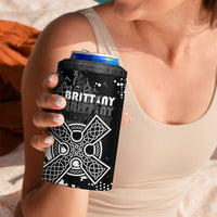 Personalized Brittany Celtic Cross 4 in 1 Can Cooler Tumbler With Celtic Knotwork - Wonder Print Shop