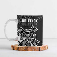 Personalized Brittany Celtic Cross Ceramic Mug With Celtic Knotwork - Wonder Print Shop