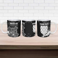 Personalized Brittany Celtic Cross Ceramic Mug With Celtic Knotwork - Wonder Print Shop