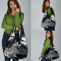 Brittany Celtic Cross Grocery Bag With Celtic Knotwork - Wonder Print Shop