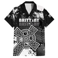 Personalized Brittany Celtic Cross Hawaiian Shirt With Celtic Knotwork - Wonder Print Shop