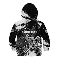 Personalized Brittany Celtic Cross Kid Hoodie With Celtic Knotwork - Wonder Print Shop