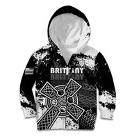 Personalized Brittany Celtic Cross Kid Hoodie With Celtic Knotwork - Wonder Print Shop