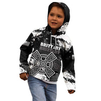 Personalized Brittany Celtic Cross Kid Hoodie With Celtic Knotwork - Wonder Print Shop