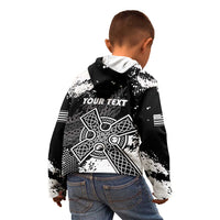 Personalized Brittany Celtic Cross Kid Hoodie With Celtic Knotwork - Wonder Print Shop
