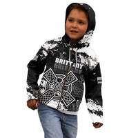 Personalized Brittany Celtic Cross Kid Hoodie With Celtic Knotwork - Wonder Print Shop