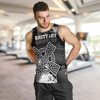 Personalized Brittany Celtic Cross Men Tank Top With Celtic Knotwork - Wonder Print Shop