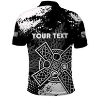 Personalized Brittany Celtic Cross Polo Shirt With Celtic Knotwork - Wonder Print Shop