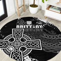 Brittany Celtic Cross Round Carpet With Celtic Knotwork - Wonder Print Shop