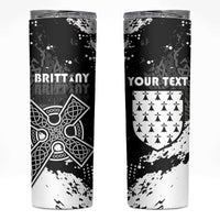 Personalized Brittany Celtic Cross Skinny Tumbler With Celtic Knotwork - Wonder Print Shop