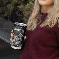 Personalized Brittany Celtic Cross Tumbler Cup With Celtic Knotwork - Wonder Print Shop
