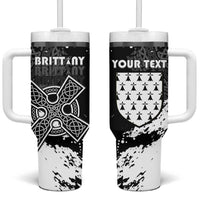 Personalized Brittany Celtic Cross Tumbler With Handle With Celtic Knotwork - Wonder Print Shop