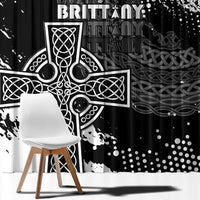 Brittany Celtic Cross Window Curtain With Celtic Knotwork - Wonder Print Shop