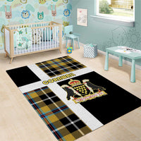Cornwall Area Rug Coat Of Arms - Cornish Tartan - Wonder Print Shop