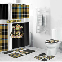 Cornwall Bathroom Set Coat Of Arms - Cornish Tartan - Wonder Print Shop